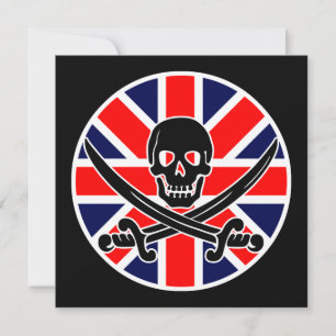 Piratenflagge des Vereinigten Königreichs Einladung