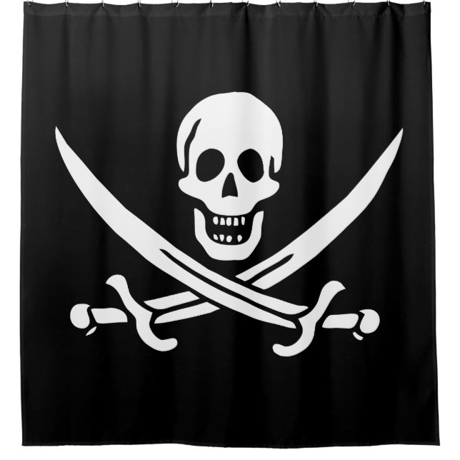 Piratenflagge Duschvorhang (Vorderseite)