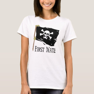 Piratenflagge-erster Kamerad T-Shirt