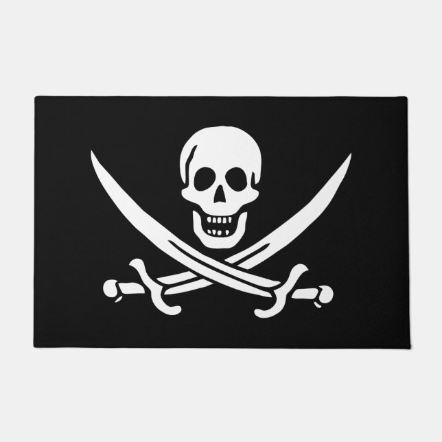 Piratenflagge Fußmatte (Vorderseite)