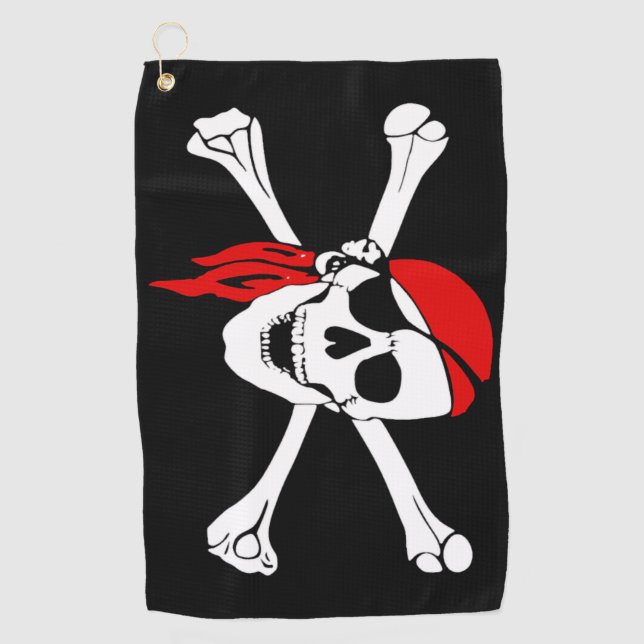 Piratenflagge Golf Handtuch (Vorderseite)