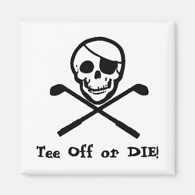Piratenflagge Golfing Magnet (Vorne)