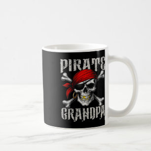 Piratenflagge Grandpa Piratenflagge und Skull Cros Kaffeetasse