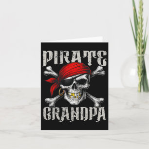 Piratenflagge Grandpa Piratenflagge und Skull Cros Karte