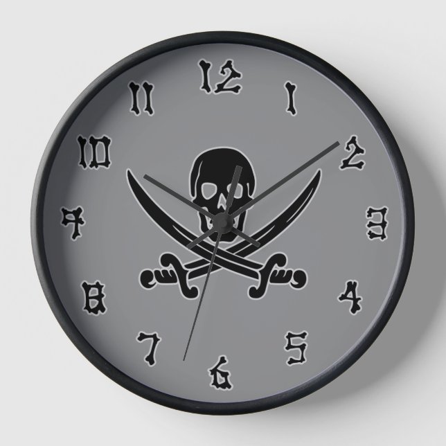 Piratenflagge Gray Uhr (Vorderseite)
