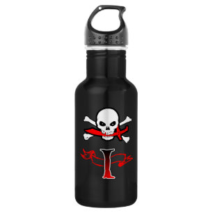 Piratenflagge I Monogramm Trinkflasche
