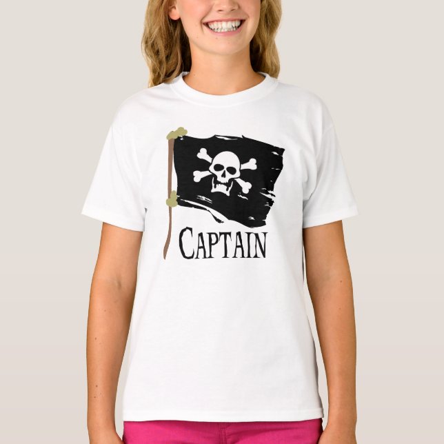Piratenflagge-Kapitän T-Shirt (Vorderseite)