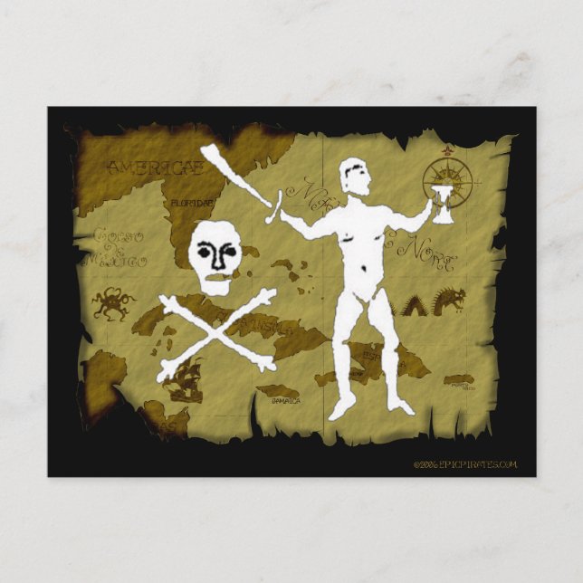 Piratenflagge Karte Nr. 5 (Vorderseite)