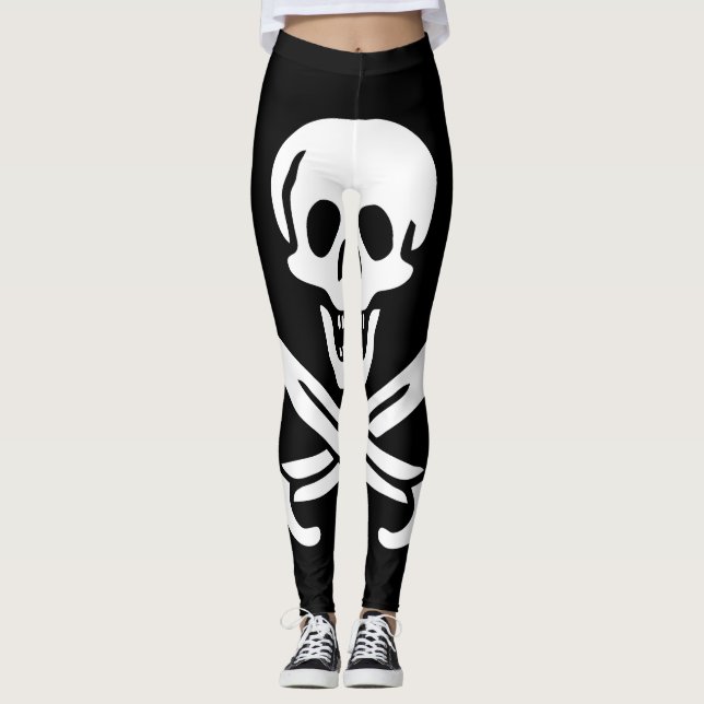 Piratenflagge Leggings (Vorderseite)