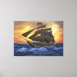 PIRATENFLAGGE LEINWANDDRUCK