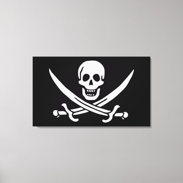 Piratenflagge Leinwanddruck (Vorderseite)