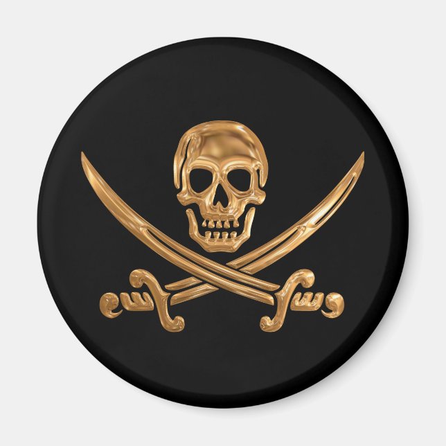 Piratenflagge Magnet (Vorne)