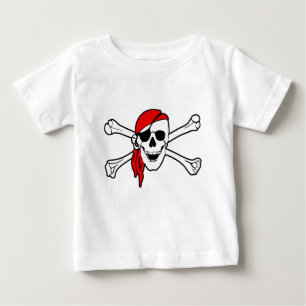 Piratenflagge mit rotem Bandana Baby T-shirt