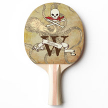 Piratenflagge Monogram Ping Pong Paddel