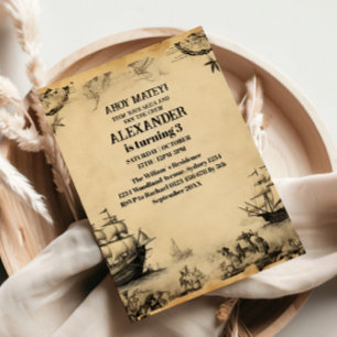 Piratenflagge Pirate Birthday Party Einladung