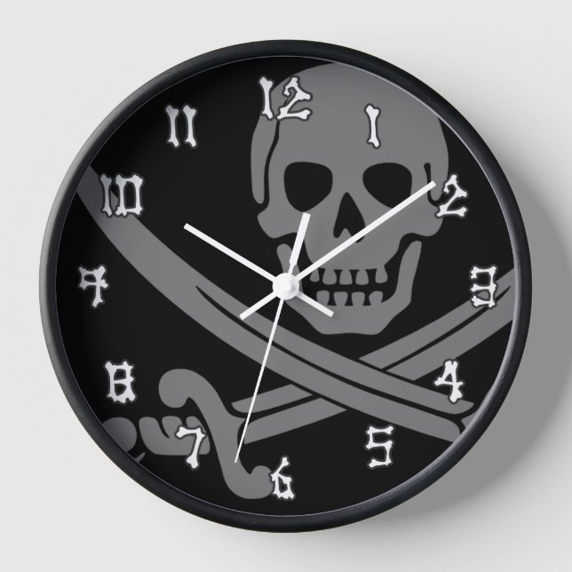 Piratenflagge Pirate Dark Uhr (Vorderseite)