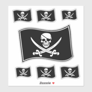 Piratenflagge Pirate Flag Skull und überquerte Sch Aufkleber