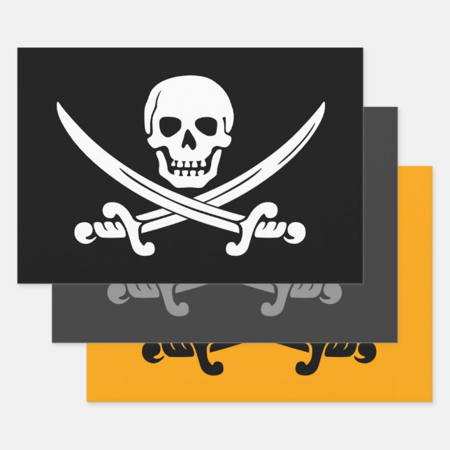 Piratenflagge Pirate Geschenkpapier Set (Set)