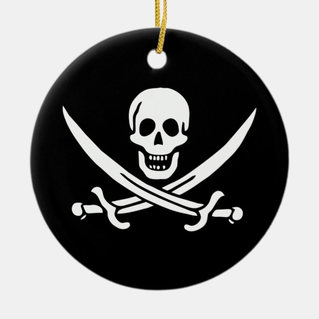 Piratenflagge Pirate Keramik Ornament (Vorne)