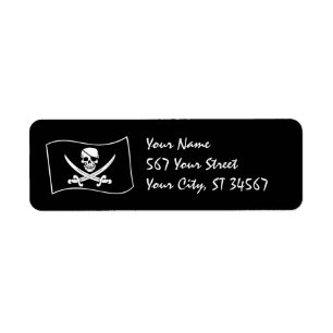 Piratenflagge Pirate Label