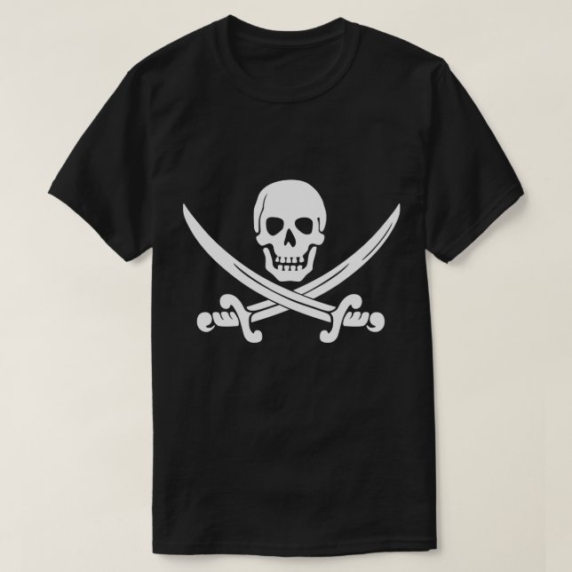 Piratenflagge Pirate Mens Black T - Shirt (Design vorne)
