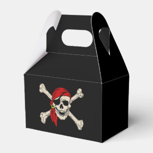 Piratenflagge Pirate Skull Bones Red Bandanna Geschenkschachtel