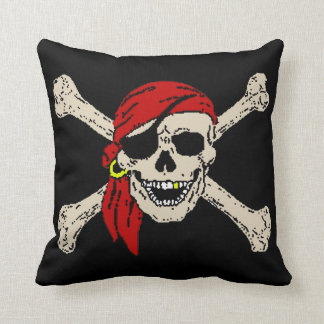 Piratenflagge Pirate Skull Bones Red Bandanna Kissen