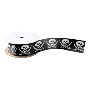 Piratenflagge Pirate Skull Bones Satinband