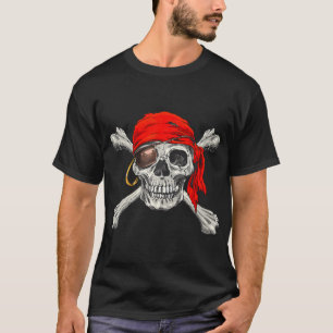 Piratenflagge Pirate Skull Crossbones Halloween T-Shirt