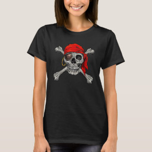 Piratenflagge Pirate Skull Crossbones Halloween T-Shirt
