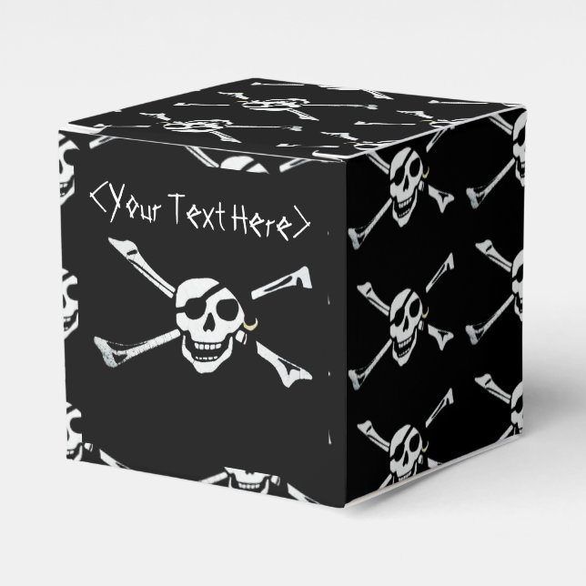 Piratenflagge Pirate Skull Muster Cube Fevor Box Geschenkschachtel (Vorderseite)