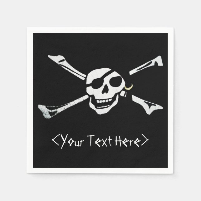 Piratenflagge Pirate Skull Napkins Serviette (Vorderseite)