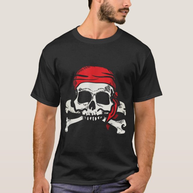 Piratenflagge Pirate Skull und Crossbone T-Shirt (Vorderseite)