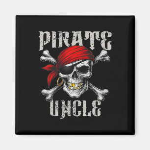 Piratenflagge Pirate und Schädelknochen Magnet