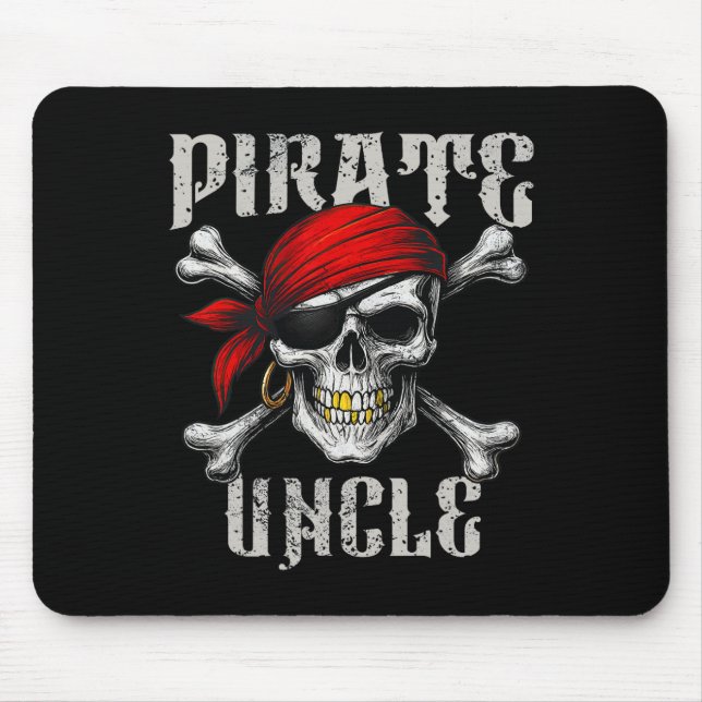 Piratenflagge Pirate und Schädelknochen Mousepad (Vorne)