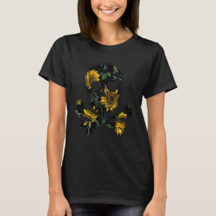 Piratenflagge Pirate Yellow Sonnenblumenmuster T-Shirt