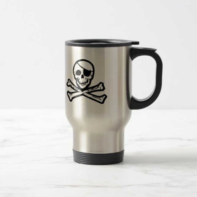 Piratenflagge-Piraten-Grog-Reise-Tasse Reisebecher (Rechts)