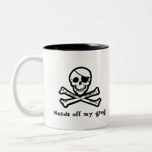Piratenflagge-Piraten-Grog-Tasse Zweifarbige Tasse