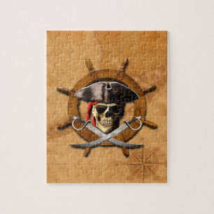 Piratenflagge-Piraten-Rad Puzzle
