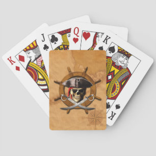 Piratenflagge-Piraten-Rad Spielkarten