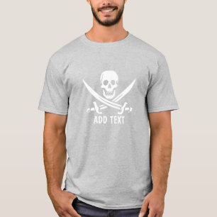 Piratenflagge Piraten, Text hinzufügen T-Shirt