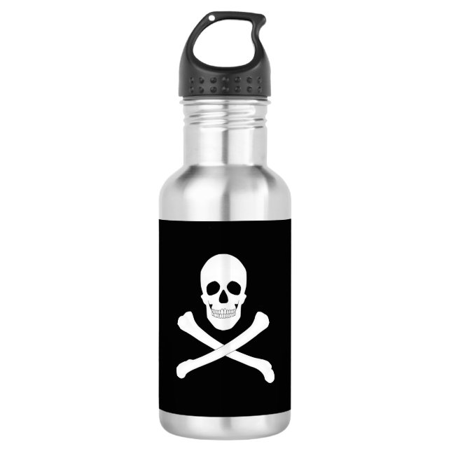Piratenflagge (Piratenflagge) Edelstahlflasche (Vorderseite)