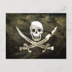 Piratenflagge, Piratenflagge Postkarte