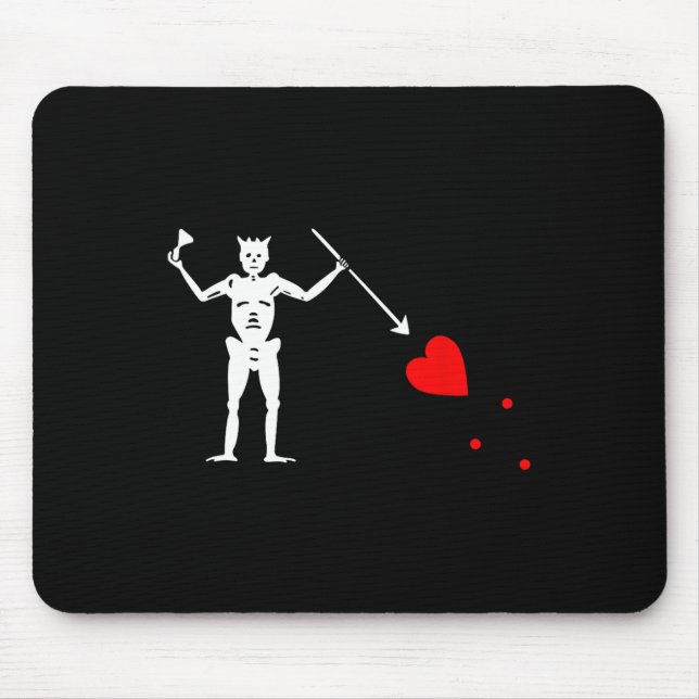 Piratenflagge Piratenflagge Skelett Hallow Mousepad (Vorne)