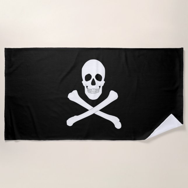 Piratenflagge (Piratenflagge) Strandtuch (Vorderseite)