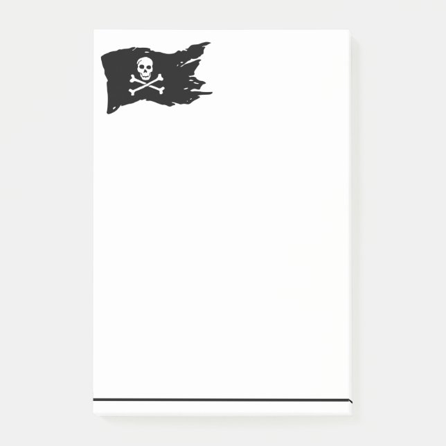 Piratenflagge Post it Notes Post-it Klebezettel (Vorderseite)