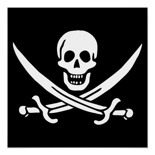 Piratenflagge Poster (Vorderseite)