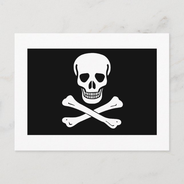 Piratenflagge Postkarte (Vorderseite)