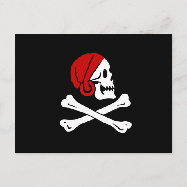Piratenflagge Postkarte (Vorderseite)