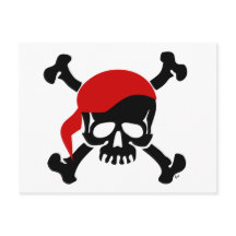 Piratenflagge Postkarte